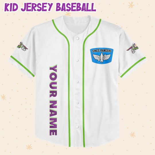 Personalized Buzz Lightyear Space Ranger Disney Baseball Jersey, Disney Jersey