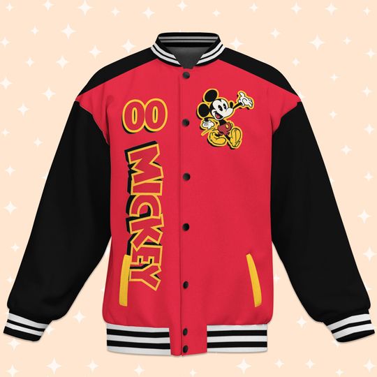 Mickey Baseball Jacket, Personalized Disney Baseball Jacket