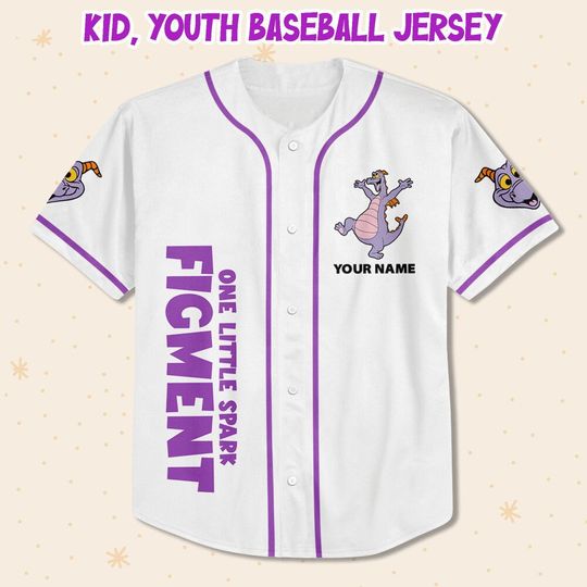 Personalized Figment Disney Baseball Jersey, Disney Jersey