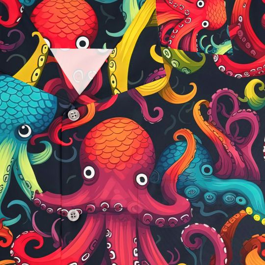 - Vibrant Octopus Hawaiian Shirt