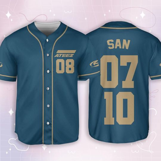 San Ateez Team Baseball Jersey, Ateez Sports Team Baseball Jersey, Ateez World Tour Jersey, Ateez Team A Team Z