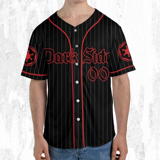 Personalized Star Wars Dark Side Striped Black Color Jersey, Peter Parker Baseball Jersey, Spiderman Baseball Team Outfit