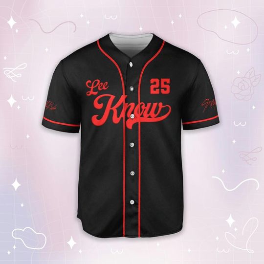 DominATE Stray Kids World Tour 2025 Lee Know Baseball Jersey, Kpop Jersey Baseball, SKZ Merch, Stray Kids ATE Album Shirt