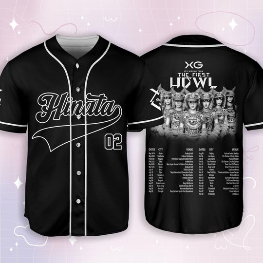 Hinata XG Members Baseball Jersey, xg The First Howl Tour Jersey, xg Woke Up Shirt, xg Tour Jersey