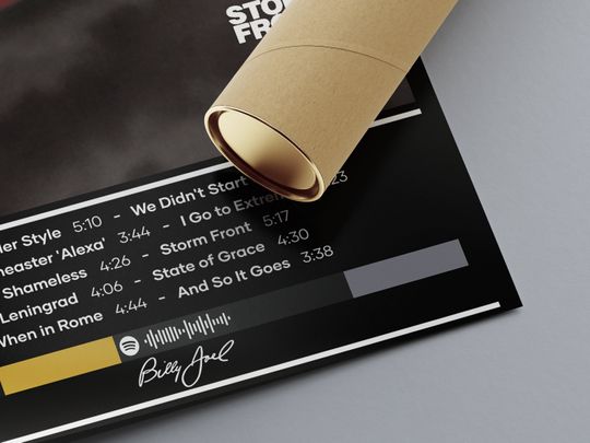 Billy Joel Poster | Storm Front Poster | Rock Music Poster | Album Cover Poster