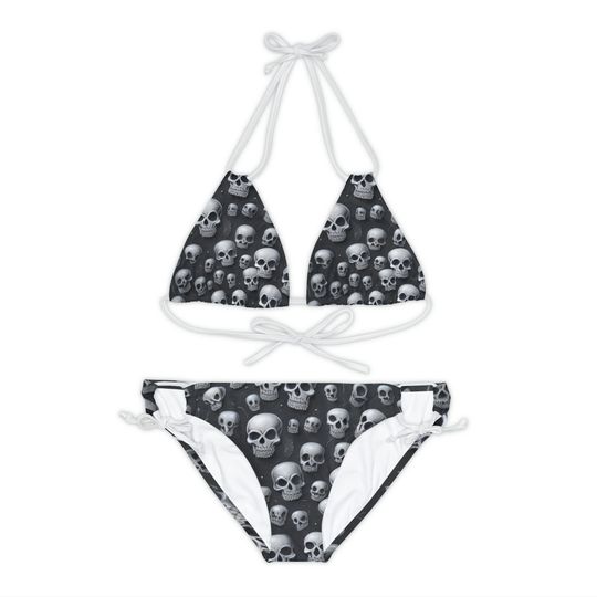 Strappy Bikini Set  skull
