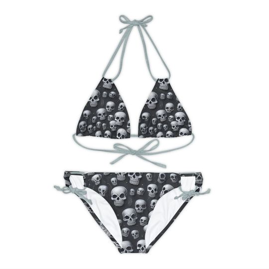 Strappy Bikini Set  skull