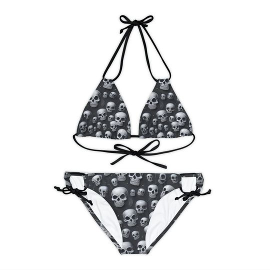 Strappy Bikini Set  skull