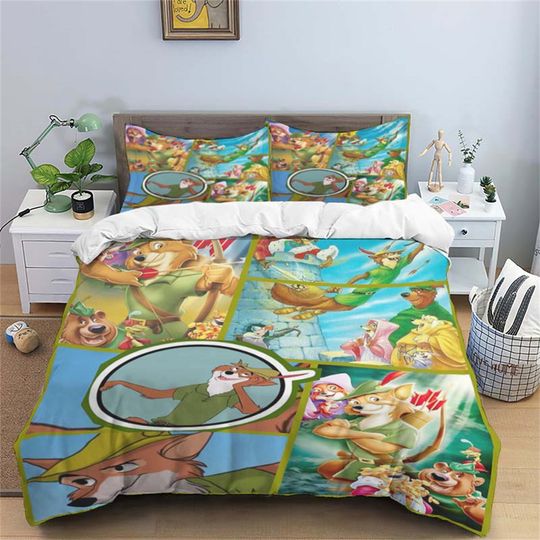 Personalized Disney Robin Hood Three Piece Bedding Set