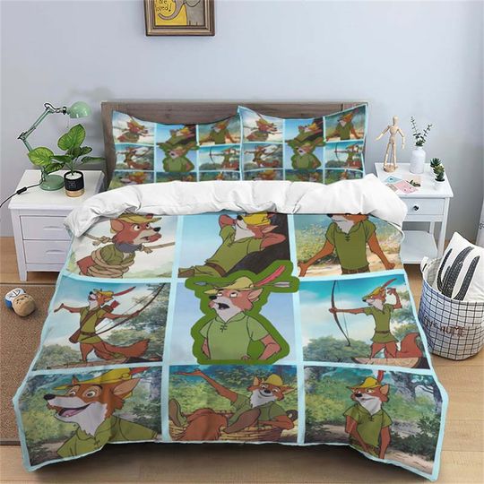 Personalized Disney Robin Hood Three Piece Bedding Set
