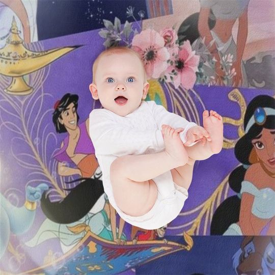 Customized Disney Aladdin Blanket Personalized Flannel Couch Nap Blanket