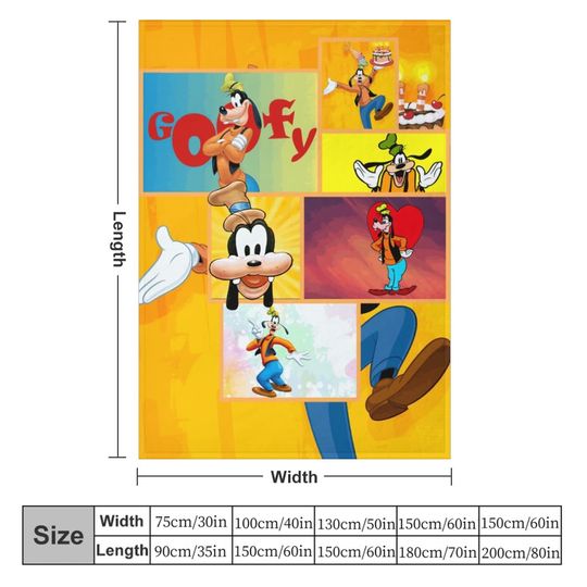 Customized Disney Goofy Blanket Personalized Flannel Couch Nap Blanket