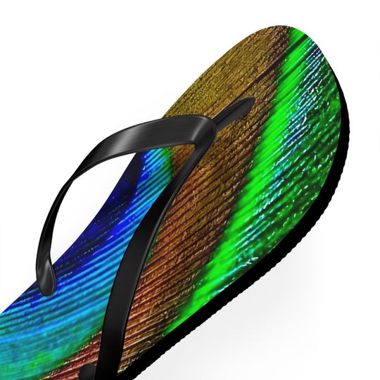 Peacock Flip Flops