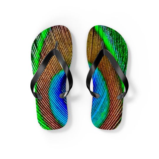 Peacock Flip Flops