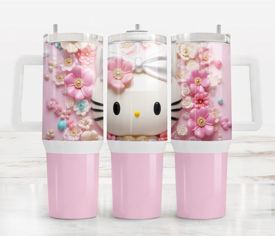 Hello Kitty Tumbler, Hello Kitty Tumbler 40 oz with Handle