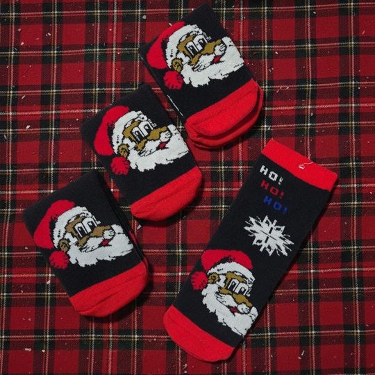 Christmas Socks, Winter Festive Socks, Santa - Snowman - Reindeer Patterns, Gift for St. Nicholas Day