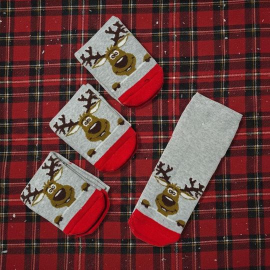 Christmas Socks, Winter Festive Socks, Santa - Snowman - Reindeer Patterns, Gift for St. Nicholas Day