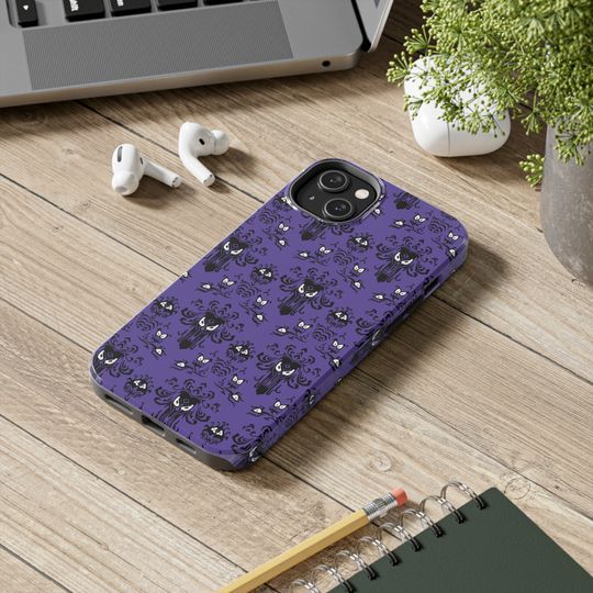 Haunted Mansion Wallpaper Inspired Tough iPhone Case - Elegance Meets Protection
