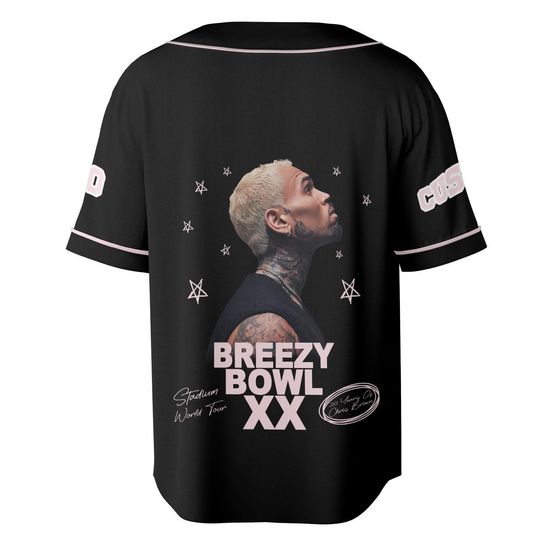 Chris Brown Breezy Bowl XX Baseball Jersey, Personalized Chris Brown Jersey, Breezy Bowl XX Shirt, Chris Brown Shirt, Breezy Bowl 2025 Tee