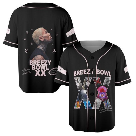 Chris Brown Breezy Bowl XX Baseball Jersey, Personalized Chris Brown Jersey, Breezy Bowl XX Shirt, Chris Brown Shirt, Breezy Bowl 2025 Tee