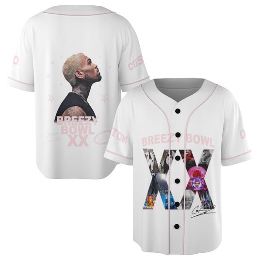 Chris Brown Breezy Bowl XX Baseball Jersey, Personalized Chris Brown Jersey, Breezy Bowl XX Shirt, Chris Brown Shirt, Breezy Bowl 2025 Tee