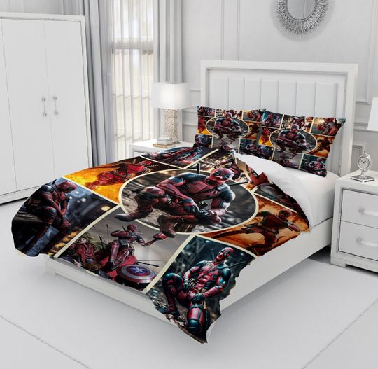 Deadpool Bedding Set, Bedroom Decoration