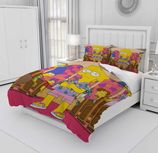 THE SIMPSONS Bedding Three Piece Set, Bedroom Decoration, Creative Gifts