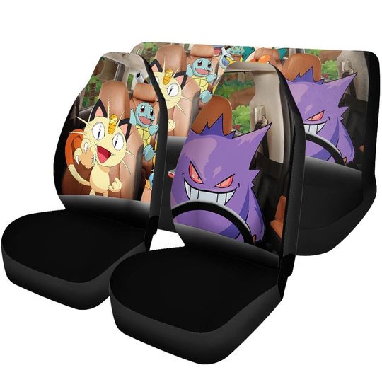 PKM Pika Car Sun Shade, Charmander Bulbasaur Squirtle Car Sunshade
