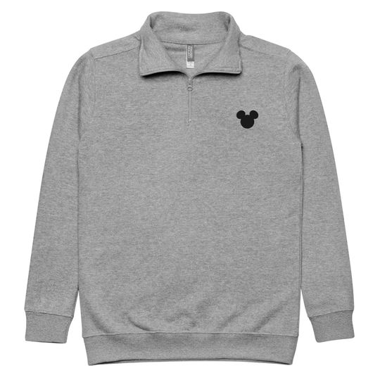 Mickey Logo Embroidered Quarter Zip Sweatshirt