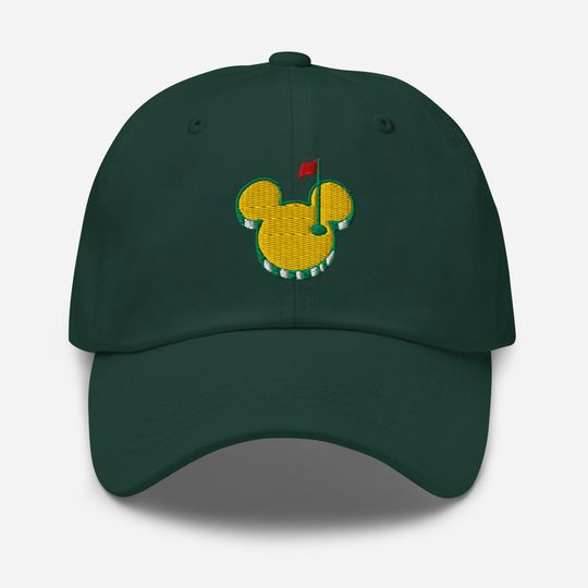 Masters Mickey Golf Embroidered Dad Hat