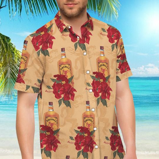 Fireball Aloha Shirt Hawaiian Aloha Shirt