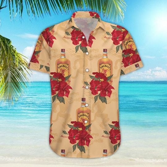 Fireball Aloha Shirt Hawaiian Aloha Shirt