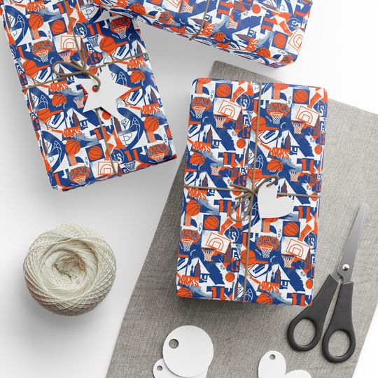 Knicks Wrapping Paper | Basketball Gift Wrap