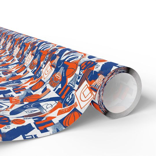 Knicks Wrapping Paper | Basketball Gift Wrap
