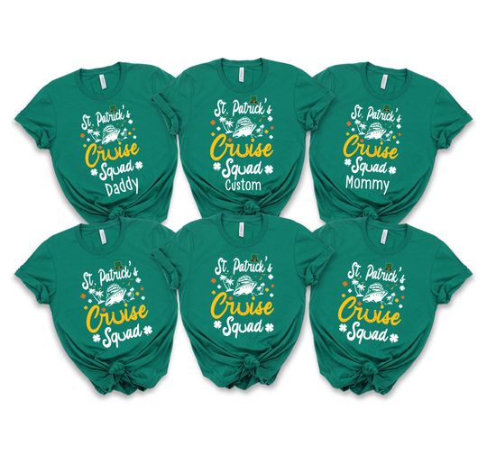 St Patrick's Day Cruise Squad Shirt: Matching Group Tee