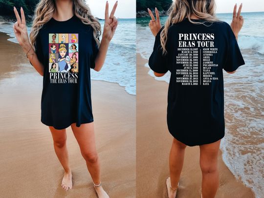 Princess Eras Tour Shirt, Disney Trip Double Sided Tshirt