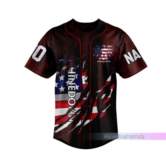 Custom shine down Baseball Jersey Shirt, shine down The Revolutions Tour 2023