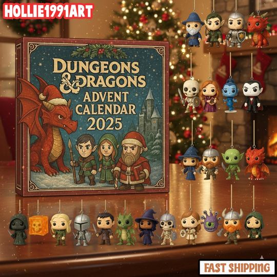 Dungeons Dragons Advent Calendar 2025, 24 Fantasy Mini Figures for RPG Fans, Christmas Countdown Gift for Gamers and Collectors, Xmas Gifts