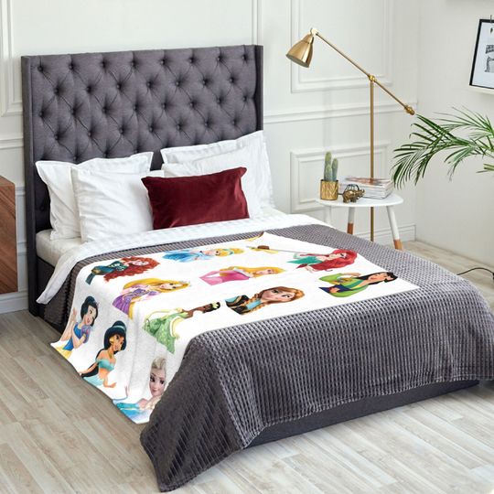 Custom Name Disney Princess Blanket, Gift For Daughter