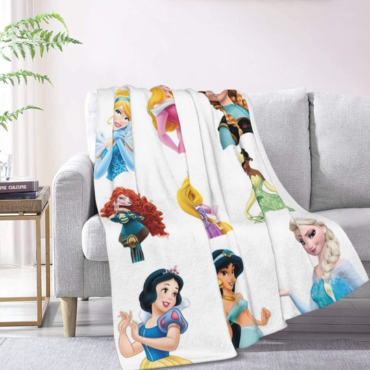 Custom Name Disney Princess Blanket, Gift For Daughter