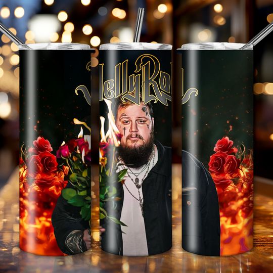 Jelly Roll Tumbler with Lid and Straw