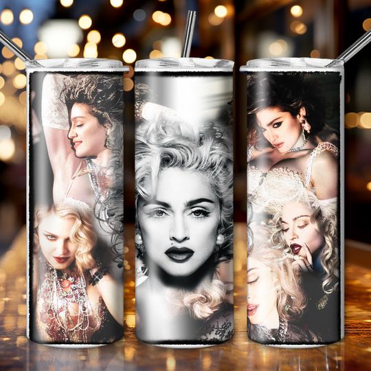 Madonna Tumbler with Lid and Straw