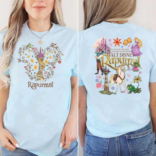 Disney Rapunzel Double Sided T-Shirt, Princess Disney World Tee