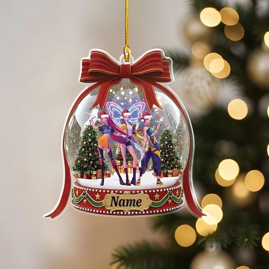 Personalized Demon Hunters Ornament, Huntrix Christmas Ornament