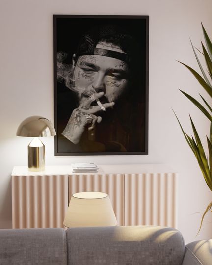 Post Malone Poster, Hip Hop Rapper Poster