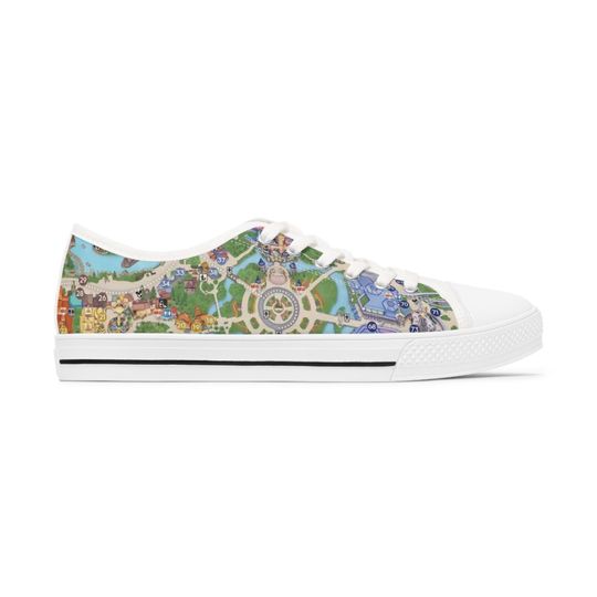 Disney Park Map Women's Low Top Sneakers