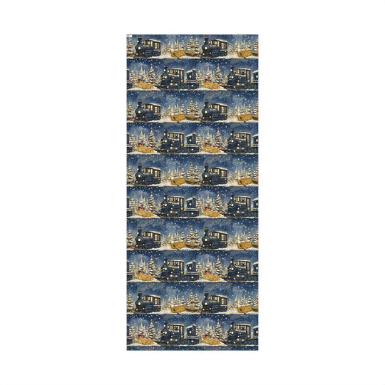 Christmas Train Gift Wrap Papers