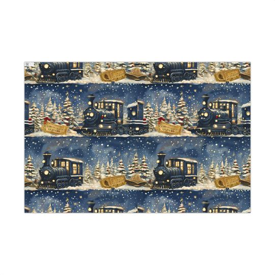 Christmas Train Gift Wrap Papers