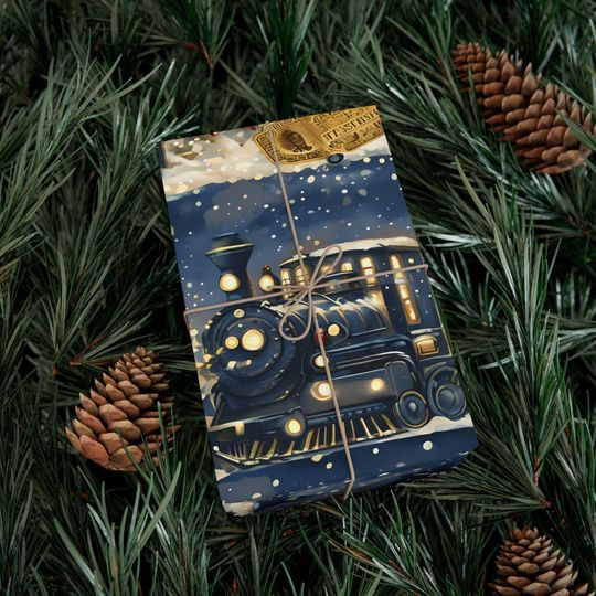 Christmas Train Gift Wrap Papers