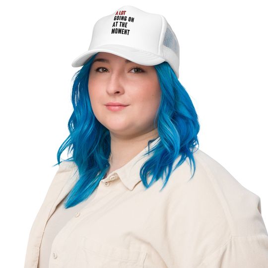 TS13 Eras Tour EMBROIDERED Hat, A Lot Going On At the Moment Foam Trucker Cap